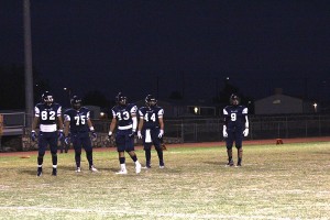 The defense waits for the call from the sideline.