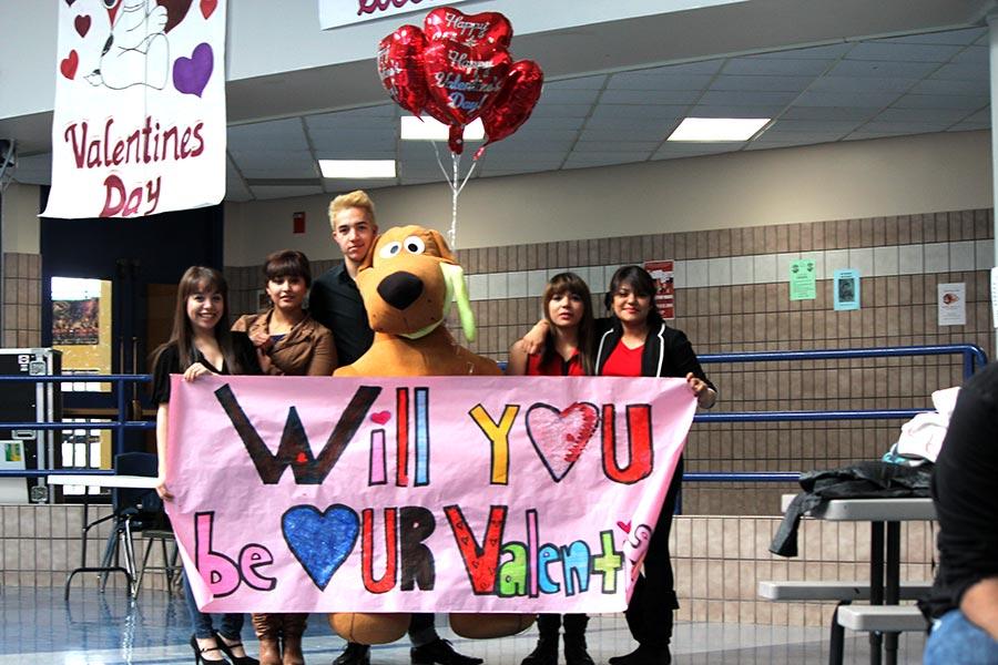 Students showing Valentines Day spirit.