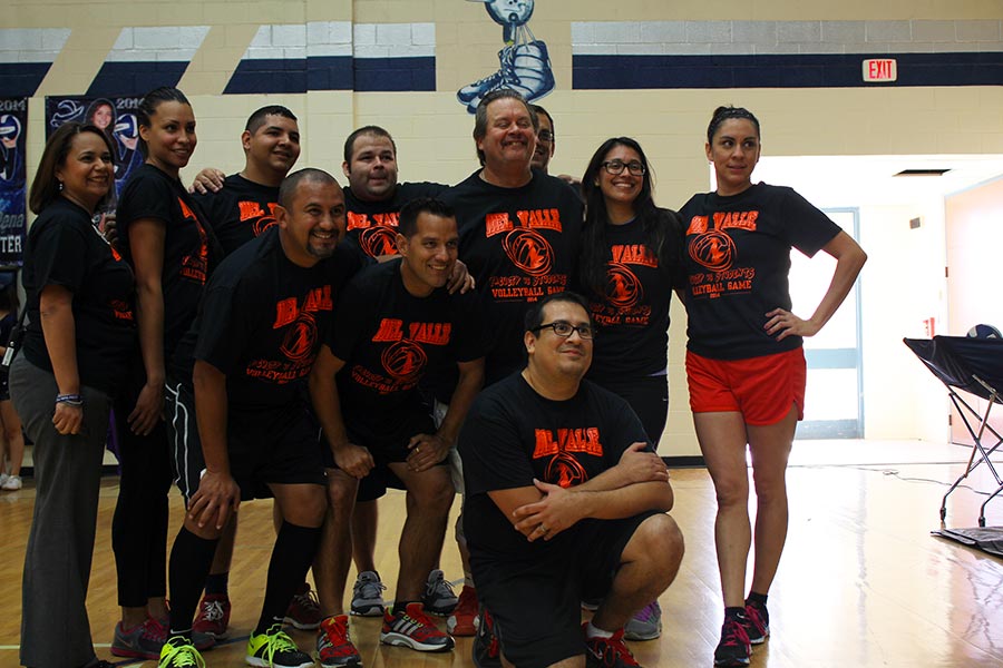 Teachers Team at the volleyball game.