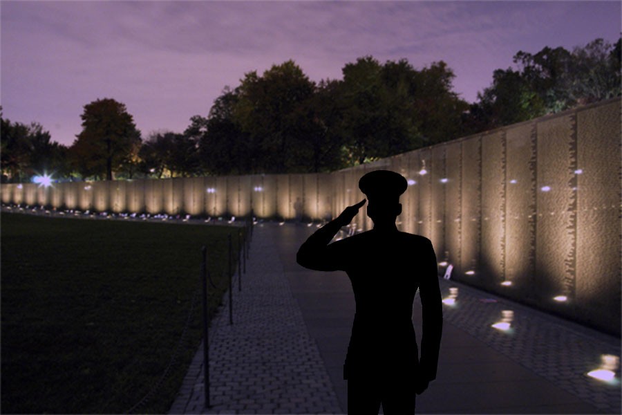 The Vietnam War Memorial.