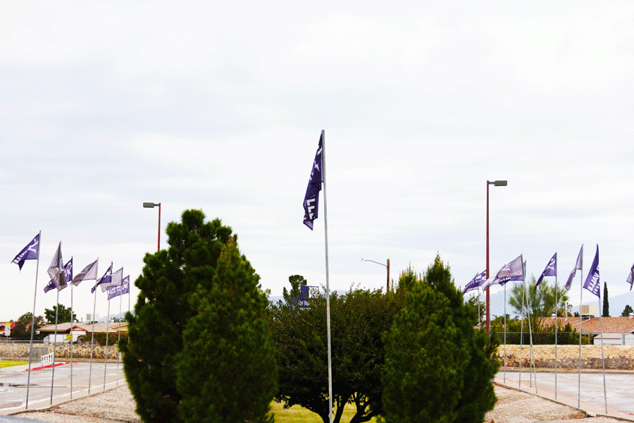 DV flags make a comeback and regale the front entrance.