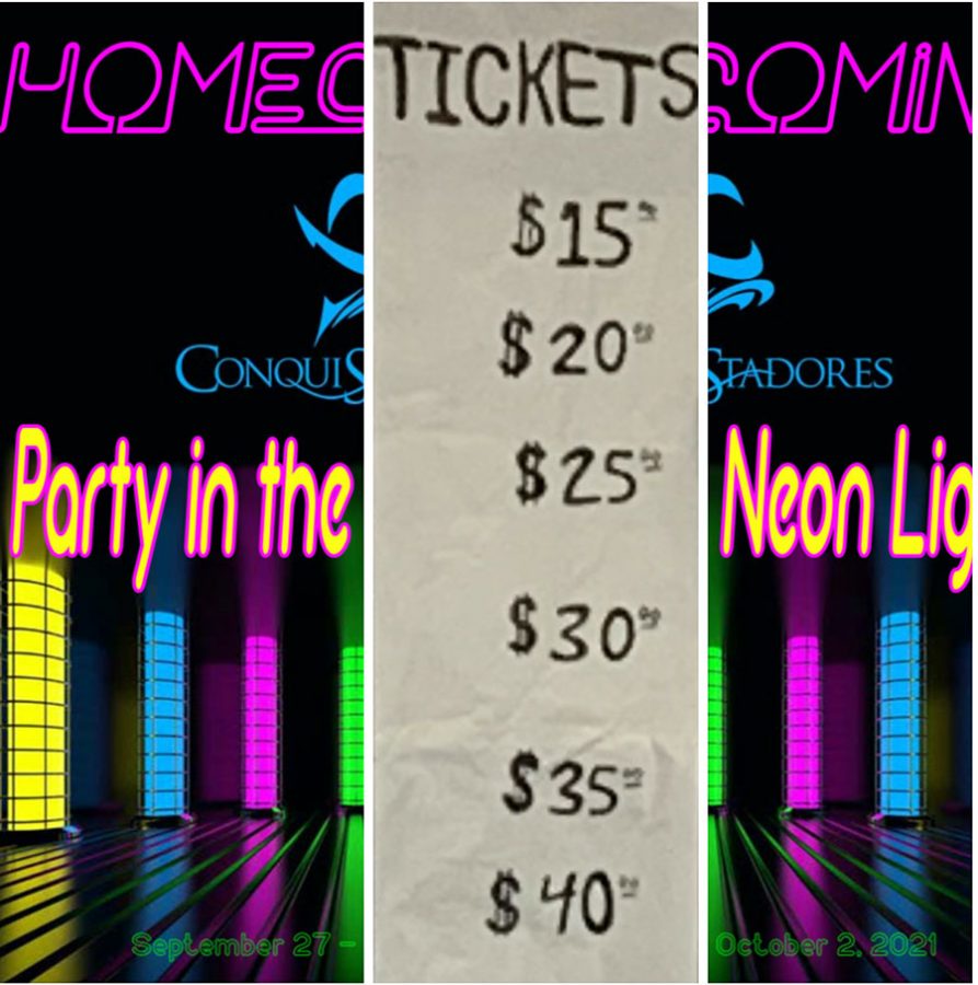 Homecoming dance ticket prices increase throughout the week.