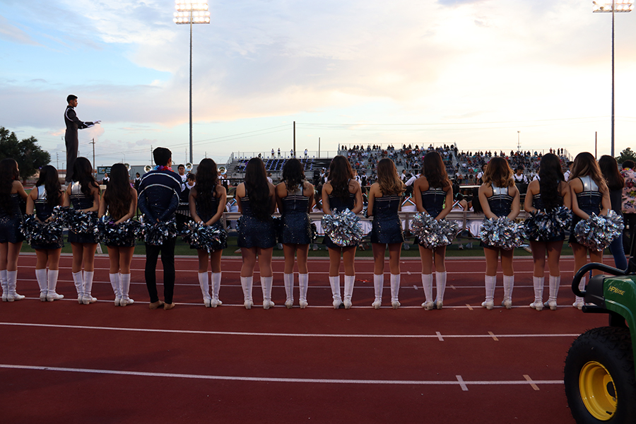 Conquerrettes at the first home game.