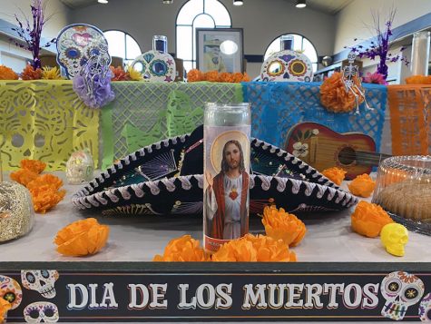 Located in the library, Vicente Fernandezs
altar is decorated by the Spanish National Honor Society